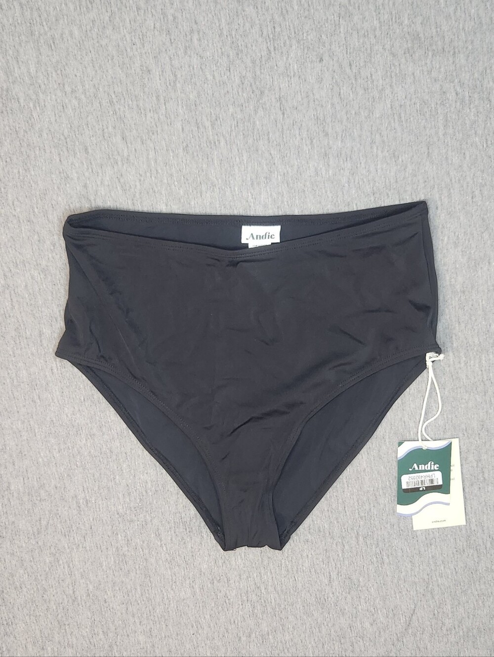 Andie Swim Women’s Santo High‑Rise Bikini Bottom – Black (Size S)